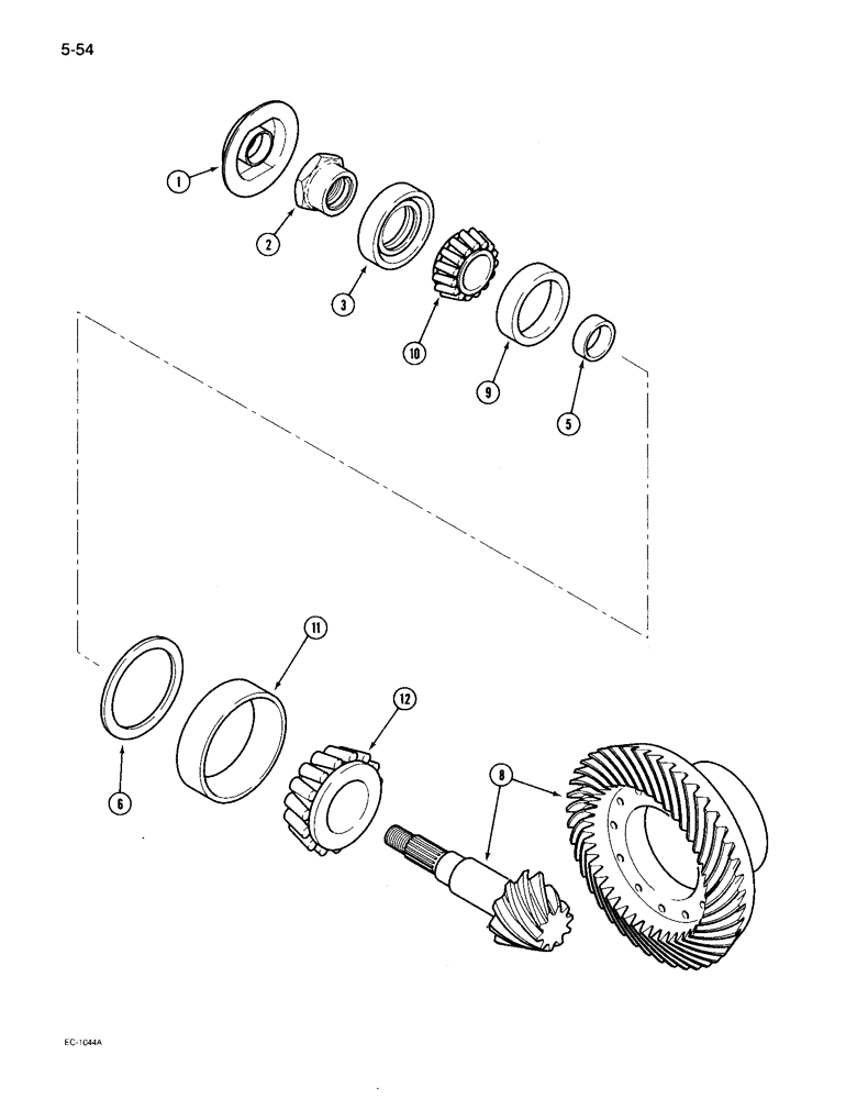 Схема запчастей Case IH 895 - (5-54) - MECHANICAL FRONT DRIVE ZF, DRIVE ASSEMBLY (05) - STEERING