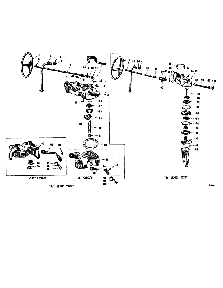 Схема запчастей Case IH FARMALL A - (096) - CHASSIS, STEERING MECHANISM (12) - CHASSIS