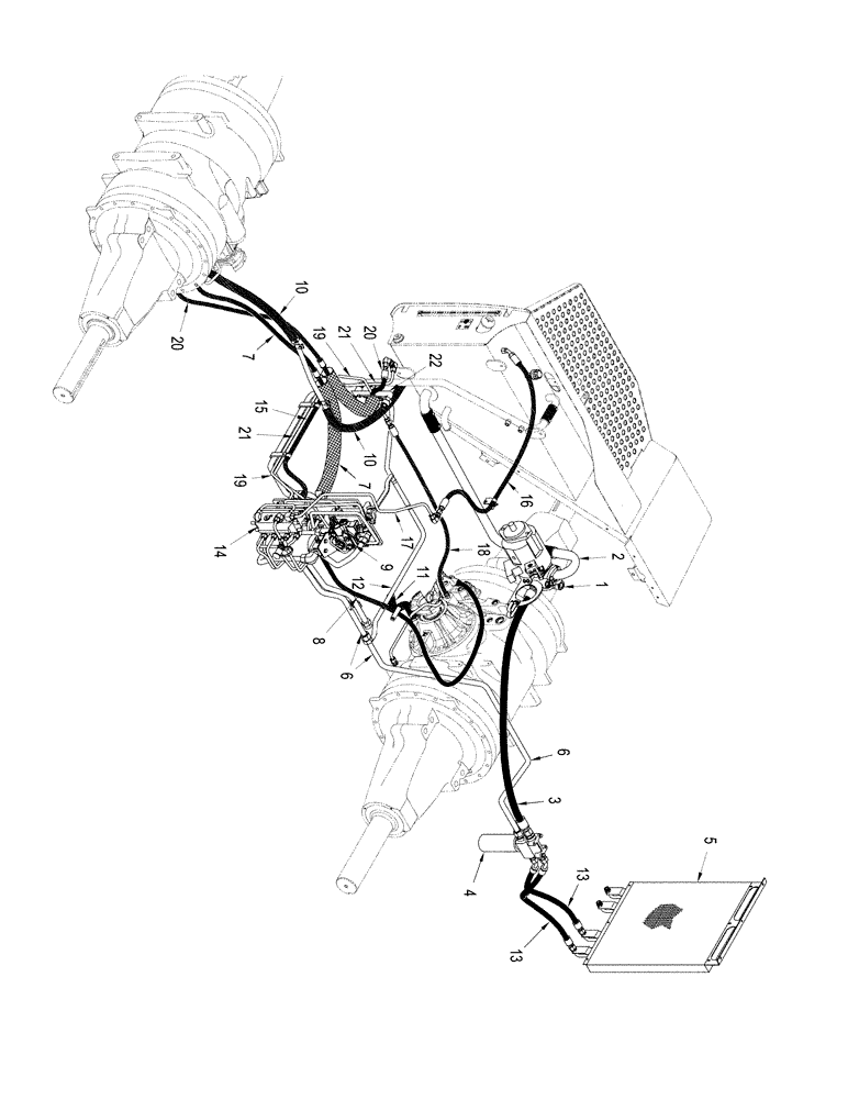 Схема запчастей Case IH STX425 - (01-06[03]) - PICTORIAL INDEX - AXLE LUBRICATION CIRCUIT, 500 SERIES AXLE, WHEEL TRACTOR (00) - PICTORIAL INDEX