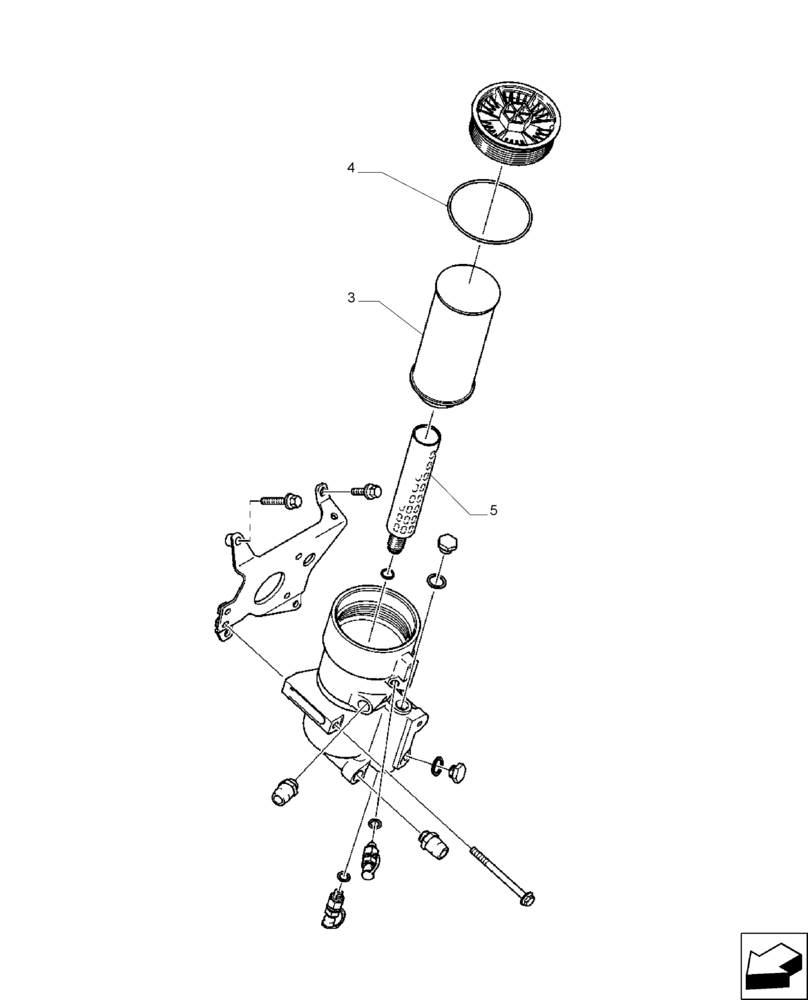 Схема запчастей Case IH A8800 - (10.206.AG) - FUEL FILTER (SCANIA DC9) (10) - ENGINE