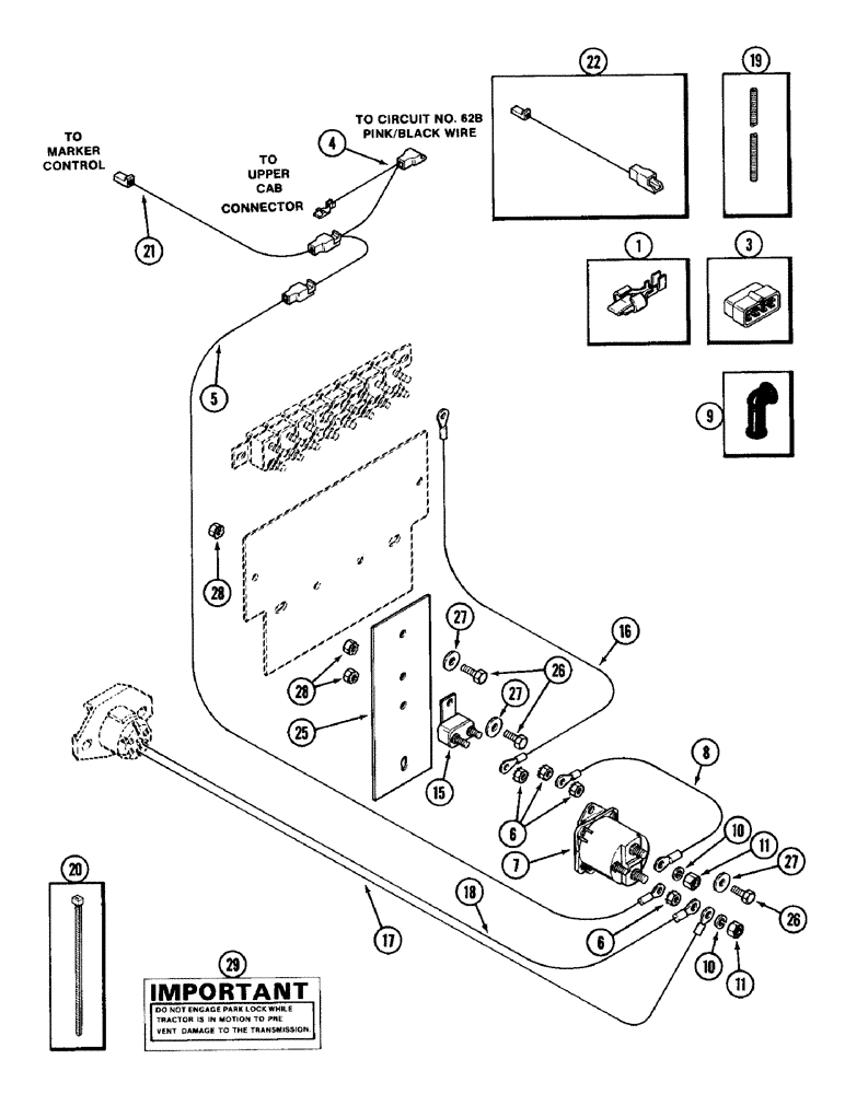 Схема запчастей Case IH 1896 - (4-082) - ELECTRIC POWER ATTACHMENT, IMPLEMENT MONITOR (04) - ELECTRICAL SYSTEMS