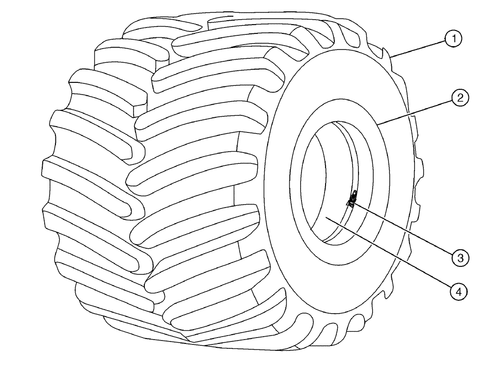 Схема запчастей Case IH TITAN 4520 - (05-011) - 66" FIRESTONE, 16 PLY, TIRE-MTD, LH/RH, 66 X 43, 16PL, FS Tires