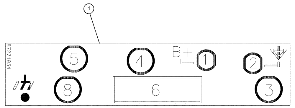 Схема запчастей Case IH TITAN 3520 - (08-001) - FRAME ELECTRICAL GROUP (06) - ELECTRICAL