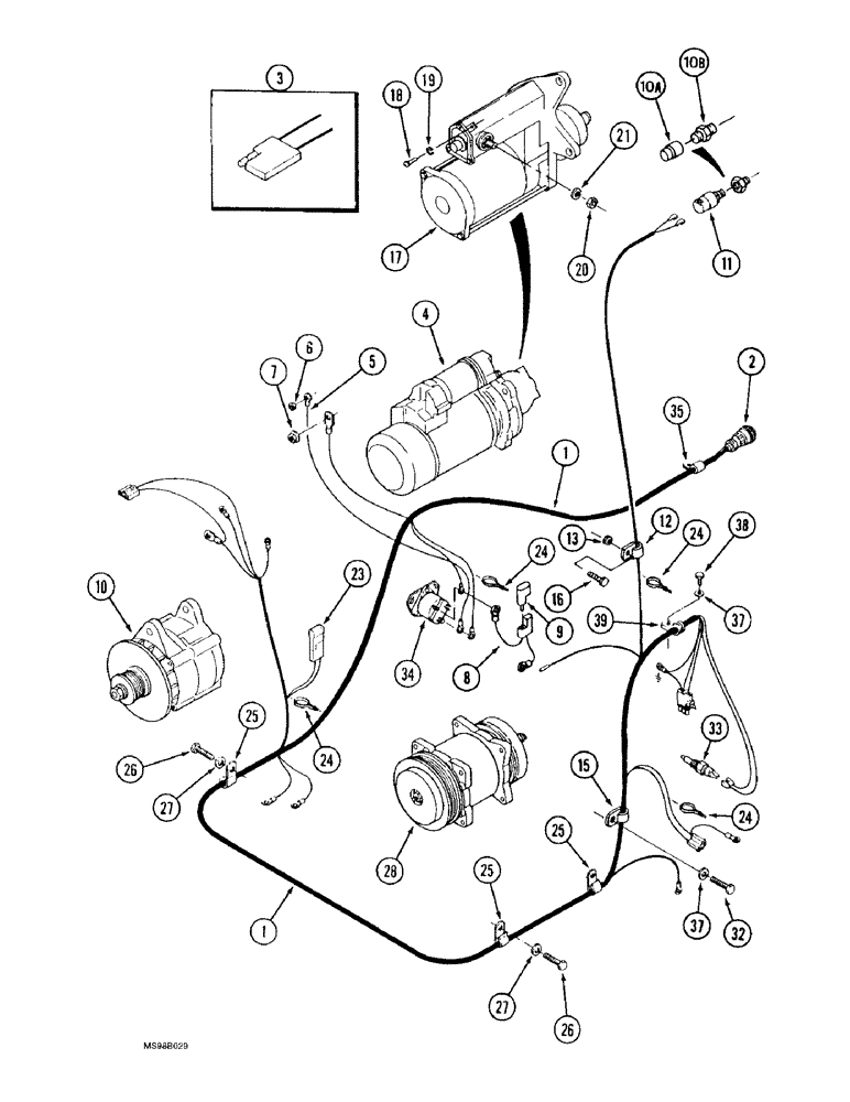 Схема запчастей Case IH 9330 - (4-014) - ENGINE HARNESS (04) - ELECTRICAL SYSTEMS