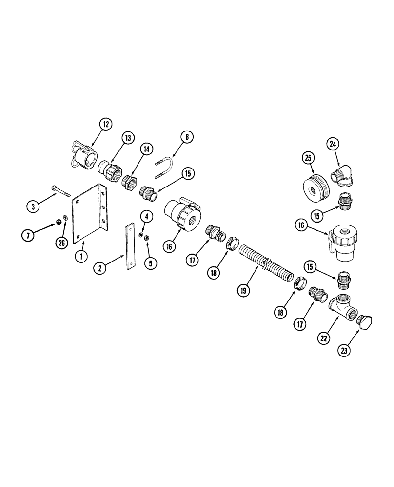 Схема запчастей Case IH 1220 - (75.110.14) - LIQUID FERTILIZER END FILL SYSTEM, 6 & 8 ROW RIGID TRAILING (75) - SOIL PREPARATION