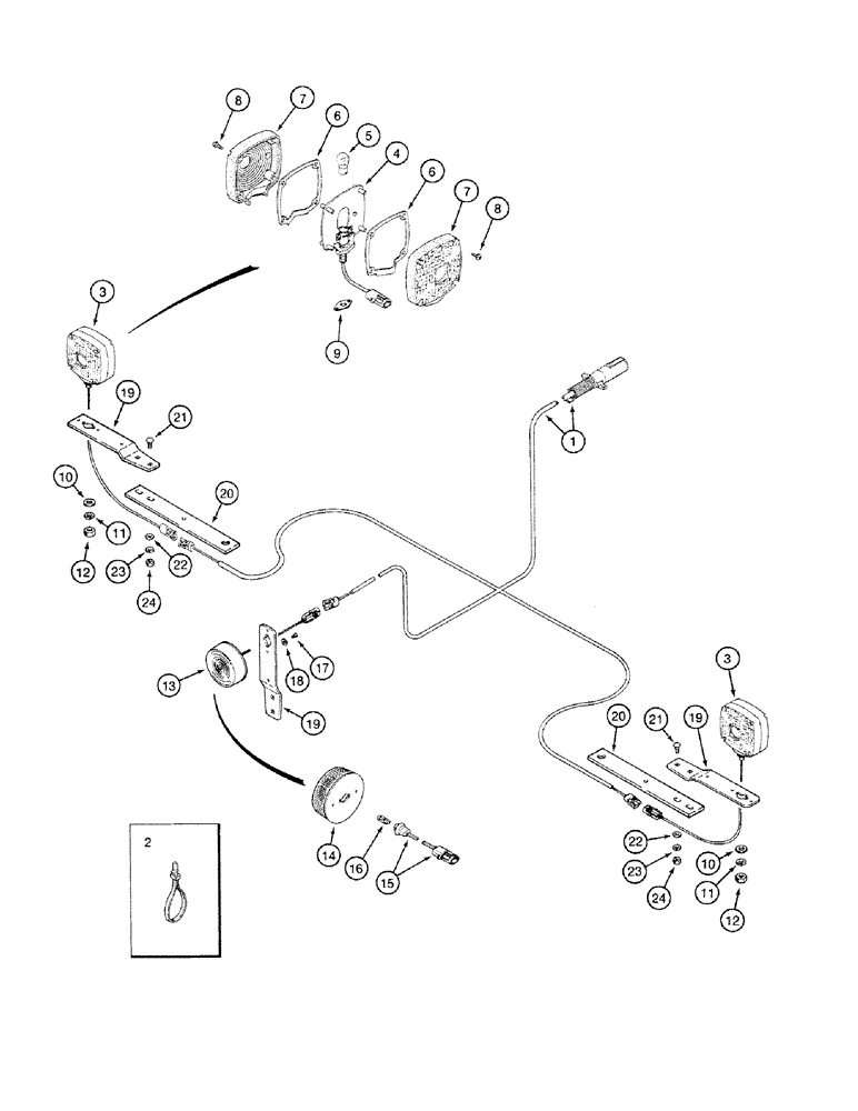Схема запчастей Case IH 4200 - (04-02) - WIRING HARNESS AND LAMP MOUNTING (04) - ELECTRICAL SYSTEMS