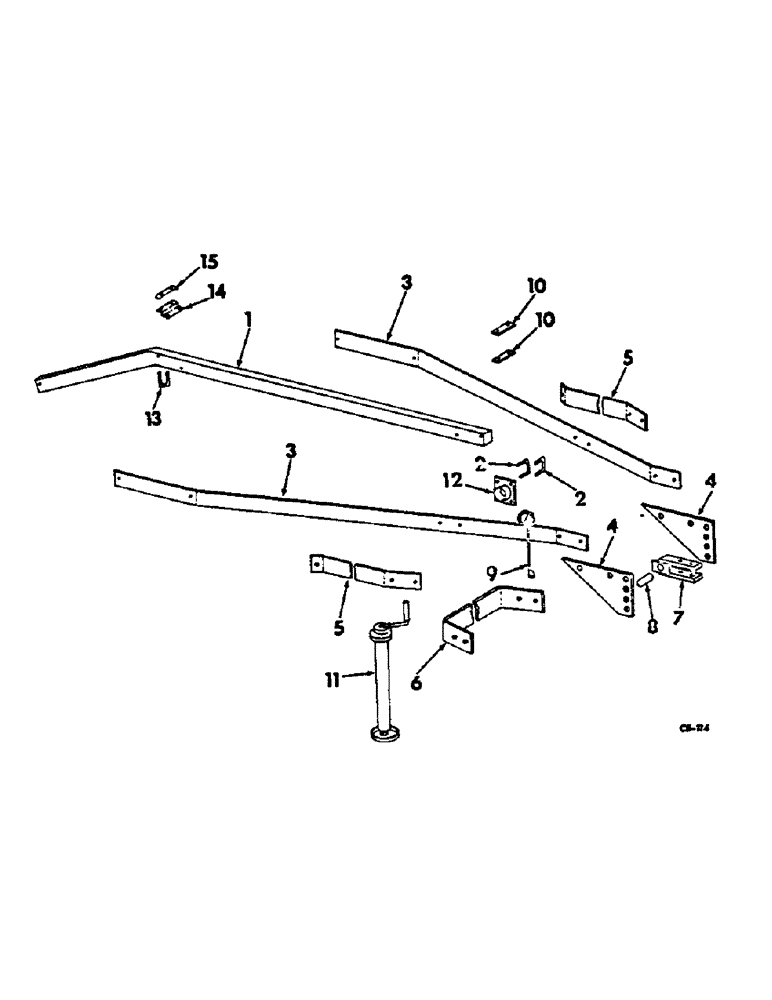 Схема запчастей Case IH 380 - (AA-2) - HITCH AND JACK 
