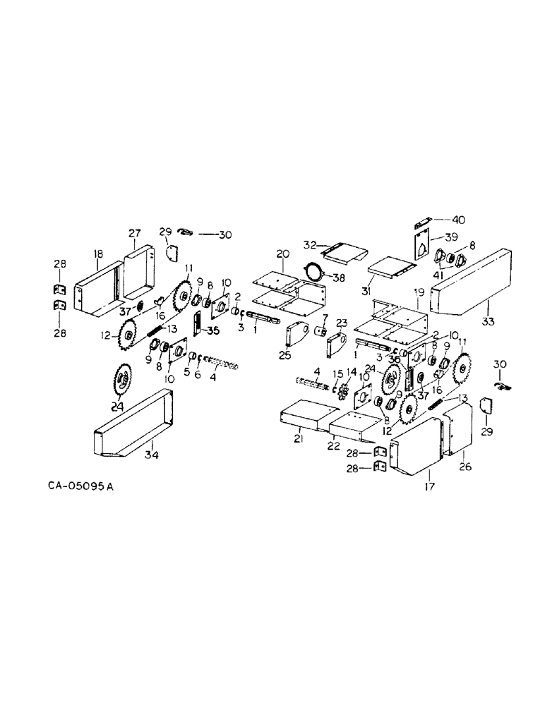 Схема запчастей Case IH 800 - SERIES - (A-18) - MAIN DRIVE AND SHIELDING, 853, 854, 863, 864, 873, 874 AND 883 CORN HEADS (58) - ATTACHMENTS/HEADERS