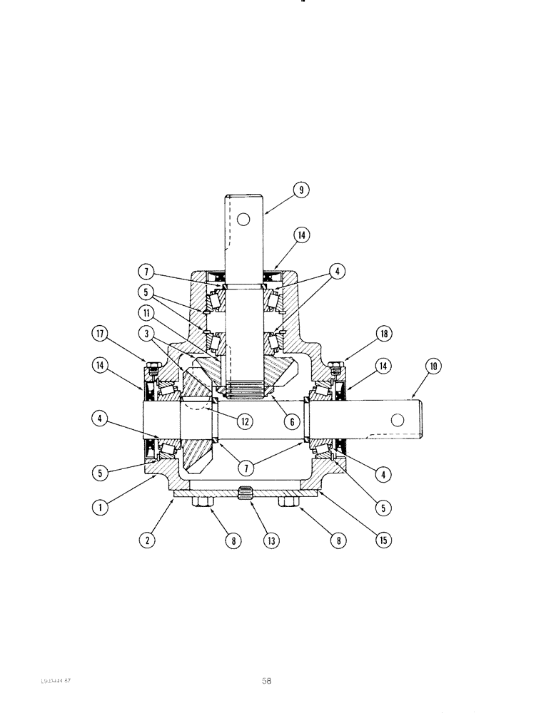 Схема запчастей Case IH 72MS - (58) - DRIVE GEARBOX ASSEMBLY, 275 TRACTOR 
