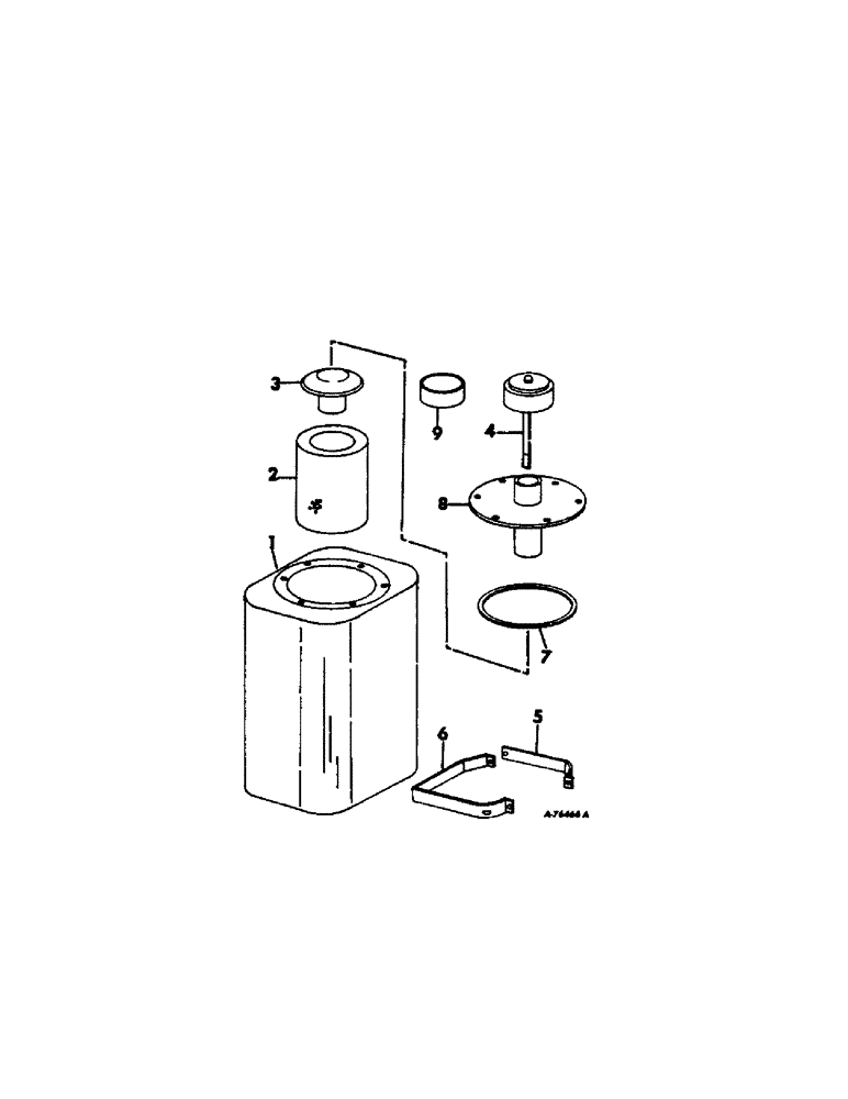 Схема запчастей Case IH 815 - (F-12[1]) - HYDRAULIC RESERVOIR, 172003C91, SERIAL NO. 3194 AND BELOW (07) - HYDRAULIC SYSTEM
