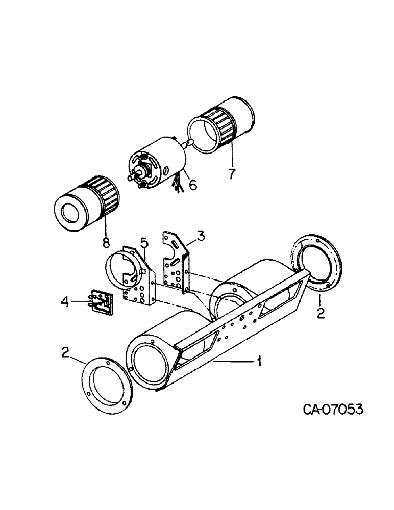 Схема запчастей Case IH 786 - (13-39) - SUPERSTRUCTURE, BLOWER ASSEMBLY, CAB WITH SERIAL NO. 107806 AND ABOVE (05) - SUPERSTRUCTURE