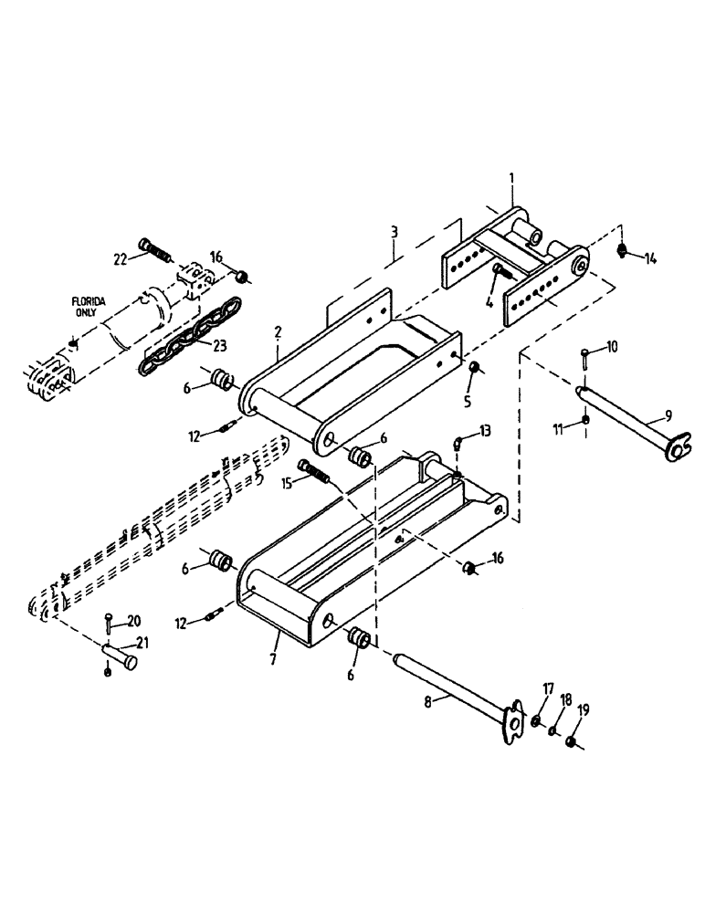 Схема запчастей Case IH 7000 - (A03-02) - CROPDIVIDER LIFT ARMS Mainframe & Functioning Components