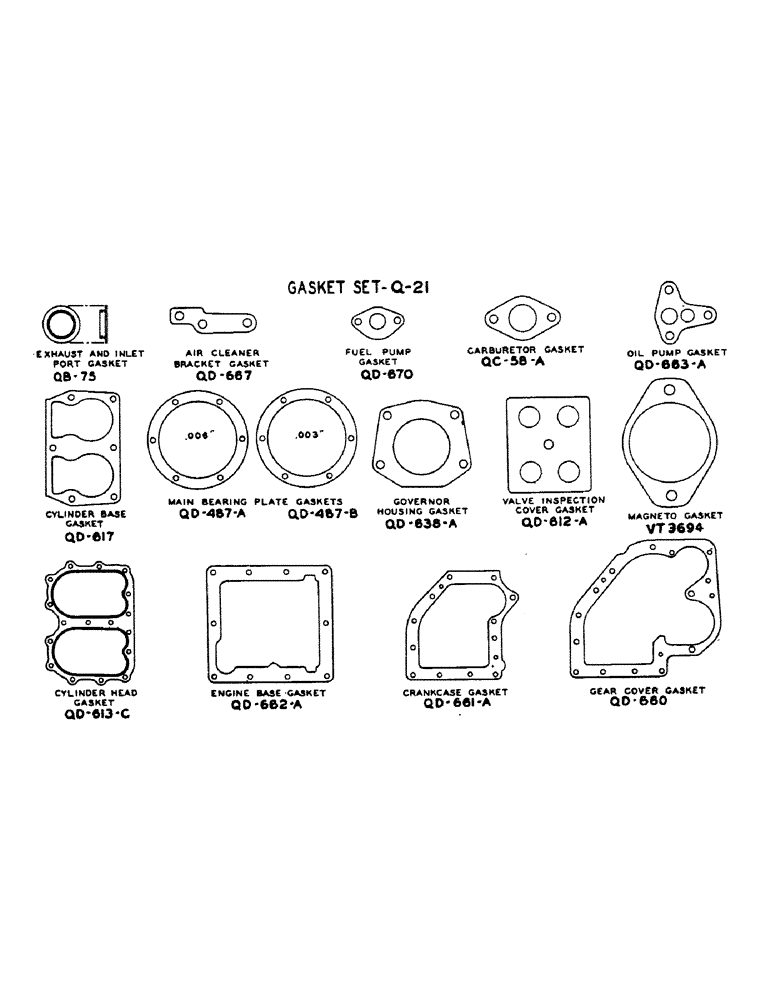 Схема запчастей Case IH 130 - (51) - GASKET SET 