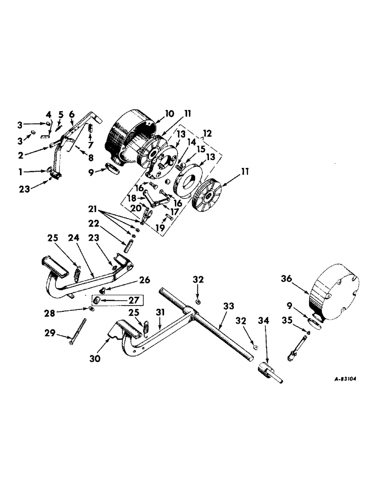Схема запчастей Case IH B414 - (118) - BRAKES, BRAKES, BRAKE LOCK & CONNECTIONS, 5-3/8 X 3-3/8 INCH (5.1) - BRAKES