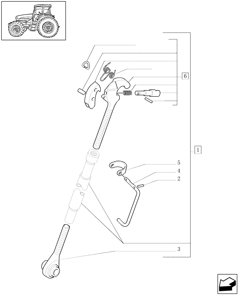 Схема запчастей Case IH JX1070U - (1.89.6/05A) - (VAR.250-832-836-922) THREE POINT HITCH W/QUICK ATTACH ENDS BREAKDOWN (09) - IMPLEMENT LIFT