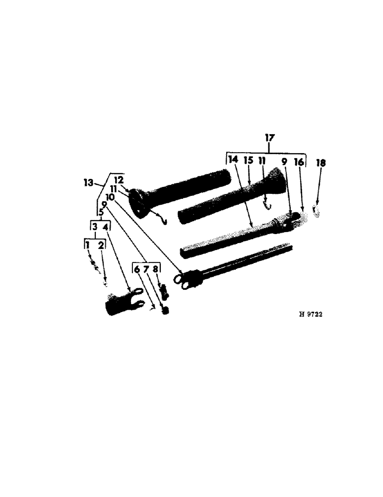 Схема запчастей Case IH 150 - (E-07) - FRONT PTO UNIVERSAL (540 RPM) (HAYES STEEL) 