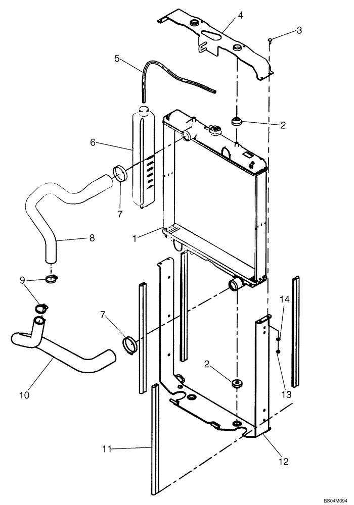 Схема запчастей Case IH 420CT - (02-01) - RADIATOR - COOLANT RECOVERY SYSTEM (02) - ENGINE