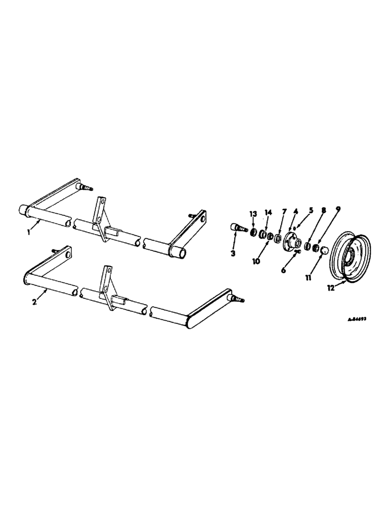 Схема запчастей Case IH 330 - (N-05) - WHEEL AXLE, HUB AND WHEEL 