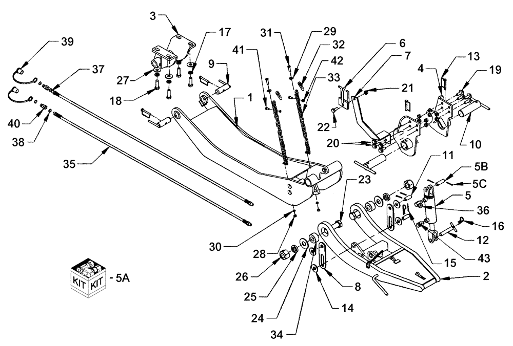 Схема запчастей Case IH BR160 - (420) - MALE QUICK HITCH & SUBFRAME - 715423056, 716437056 