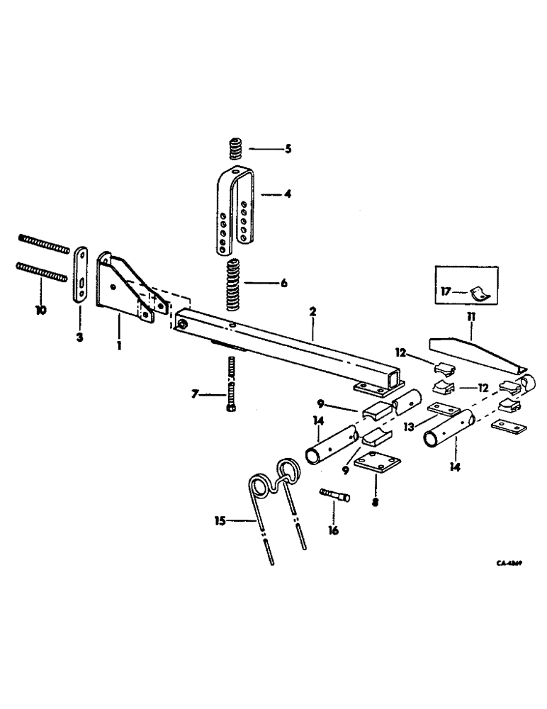 Схема запчастей Case IH 352 - (AT-09) - MULCHER ATTACHMENT 