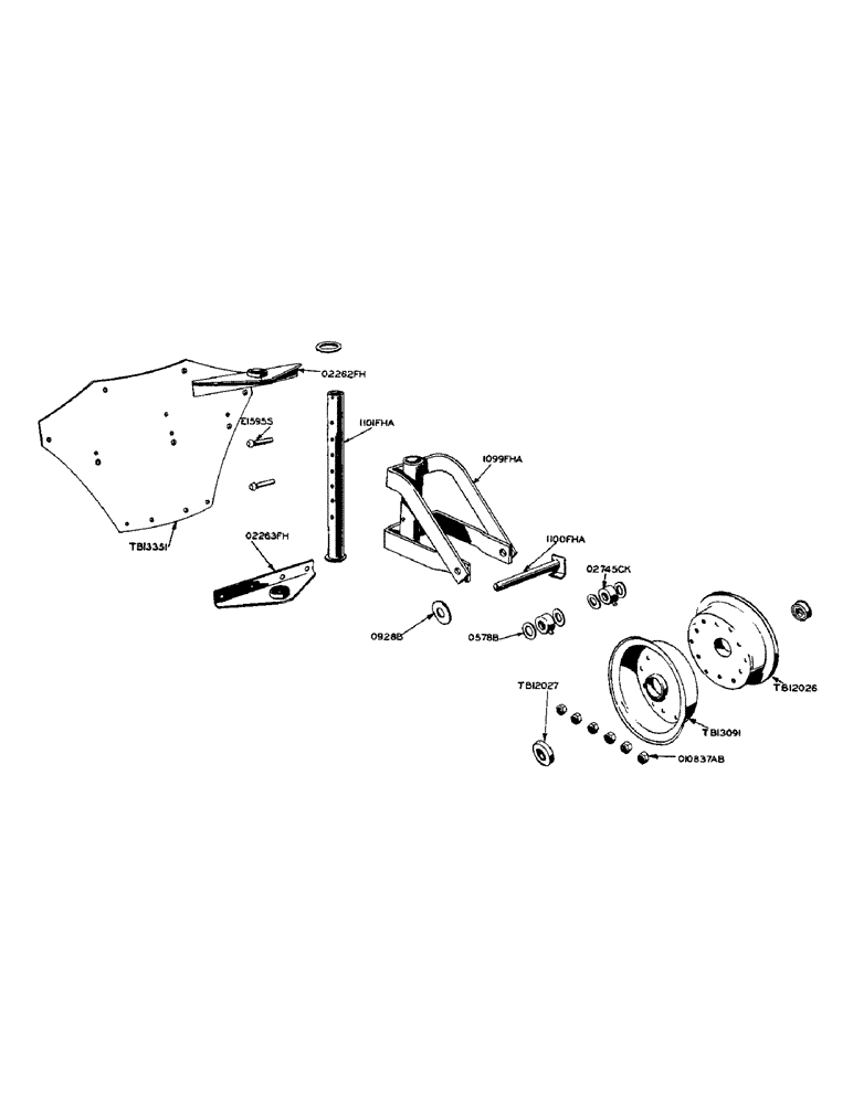 Схема запчастей Case IH 604 - (017) - CASTER WHEEL 