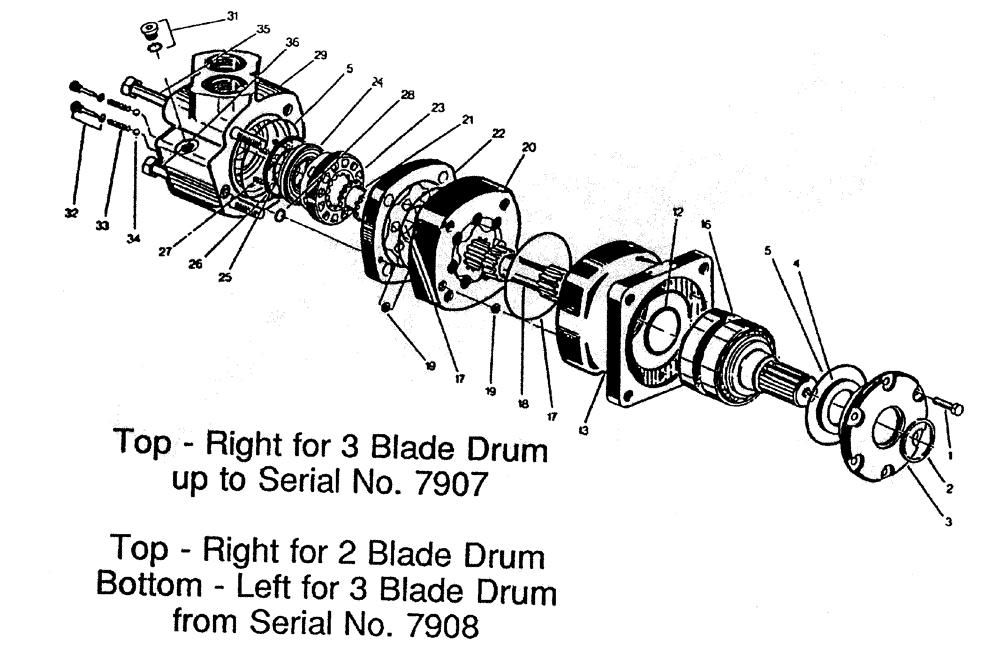 Схема запчастей Case IH 7000 - (B02-35) - HYDRAULIC MOTOR * 6000 CHAR-LYNN: 29 CU.IN. Hydraulic Components & Circuits