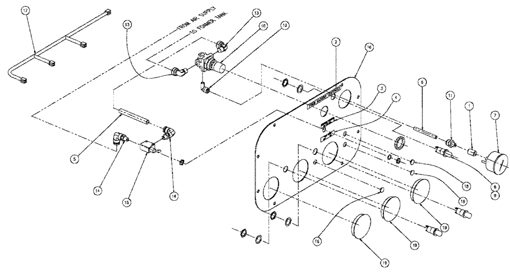 Схема запчастей Case IH 4375 - (10-012) - RIGHT HAND DASH PANEL - FOAM MARKER ONLY Options