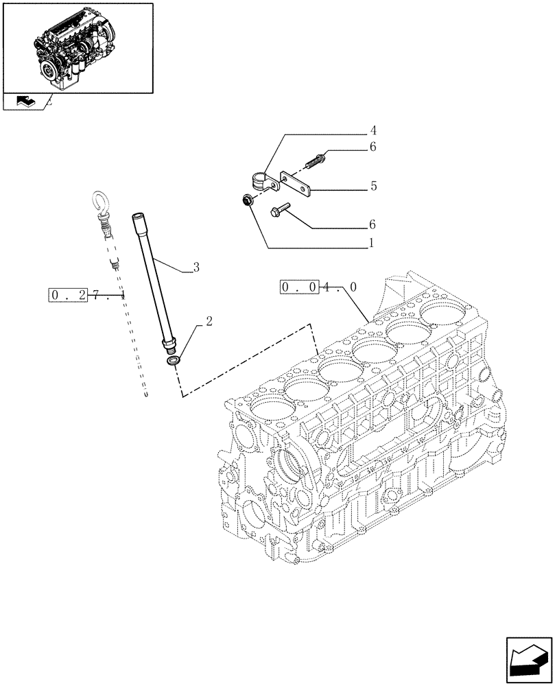 Схема запчастей Case IH F3CE0684E E004 - (0.27.0) - OIL LEVEL CHECK (504117954) 