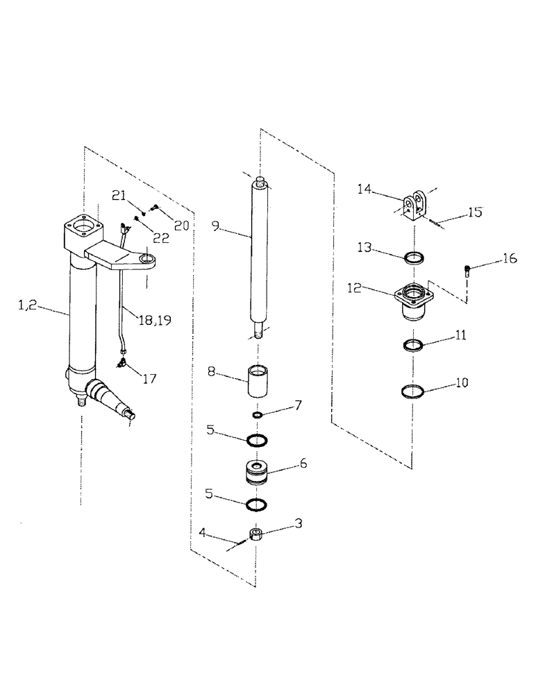 Схема запчастей Case IH 7000 - (B02-04) - HYDRAULIC CYLINDER, BASECUTTER LIFT 7000 Hydraulic Components & Circuits