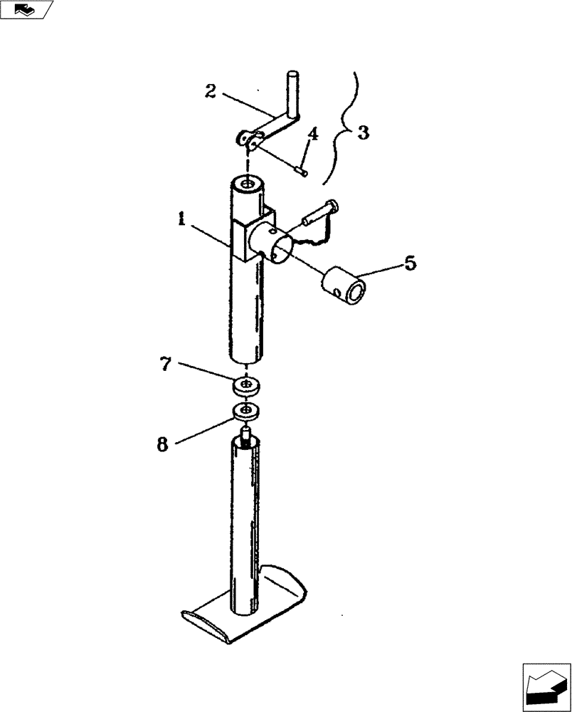 Схема запчастей Case IH 530B - (39.110.01) - JACK ASSEMBLY (39) - FRAMES AND BALLASTING