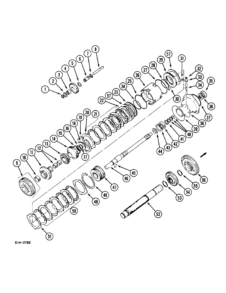 Схема запчастей Case IH 248 - (6-390) - FORWARD AND REVERSE - SYNCHROMESH DRIVE, 248, 258 (06) - POWER TRAIN