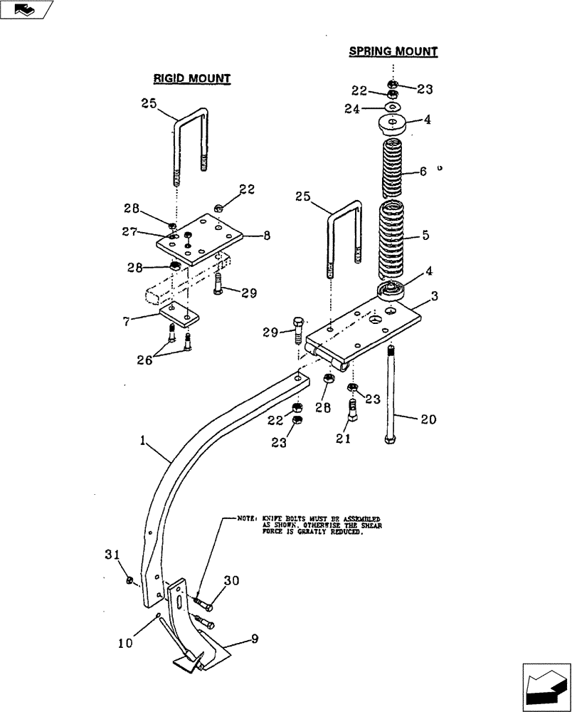 Схема запчастей Case IH 5250 - (75.200.11) - HEAVY DUTY SPRING AND RIGID SHANK (75) - SOIL PREPARATION