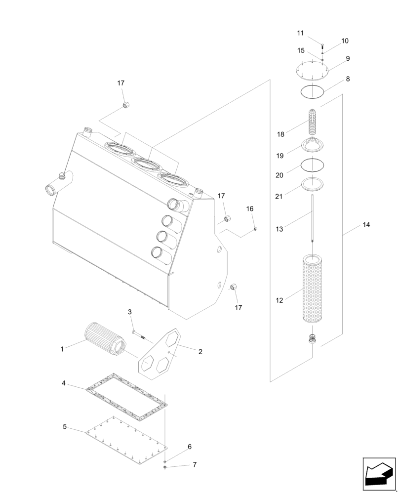Схема запчастей Case IH A8800 - (35.300.AN[03]) - OIL FILTERS (35) - HYDRAULIC SYSTEMS