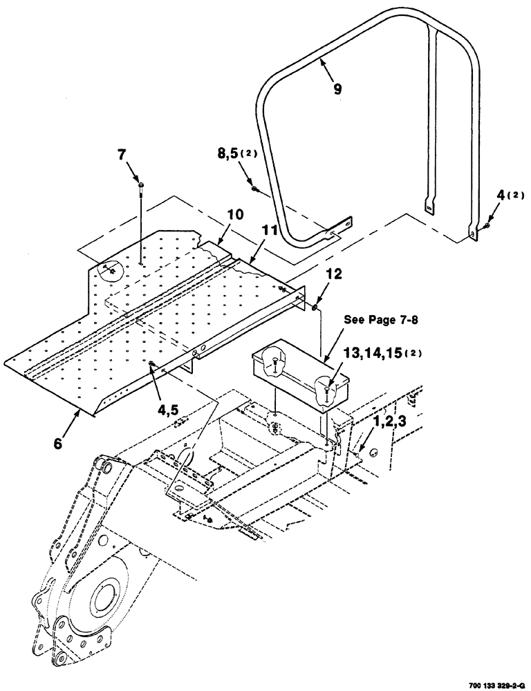 Схема запчастей Case IH 8860HP - (07-06) - PLATFORM, AND HANDRAIL ASSEMBLIES (RIGHT) (90) - PLATFORM, CAB, BODYWORK AND DECALS