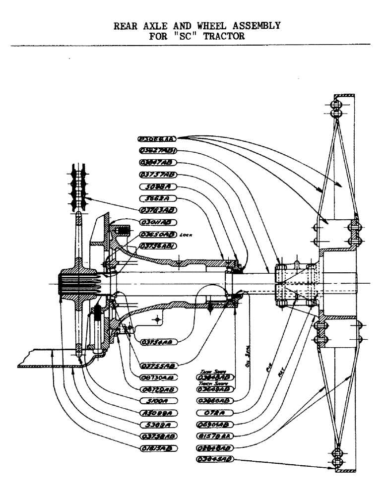Схема запчастей Case IH S-SERIES - (076) - REAR AXLE AND WHEEL ASSEMBLY, FOR SC TRACTOR, S, SC, SO (06) - POWER TRAIN