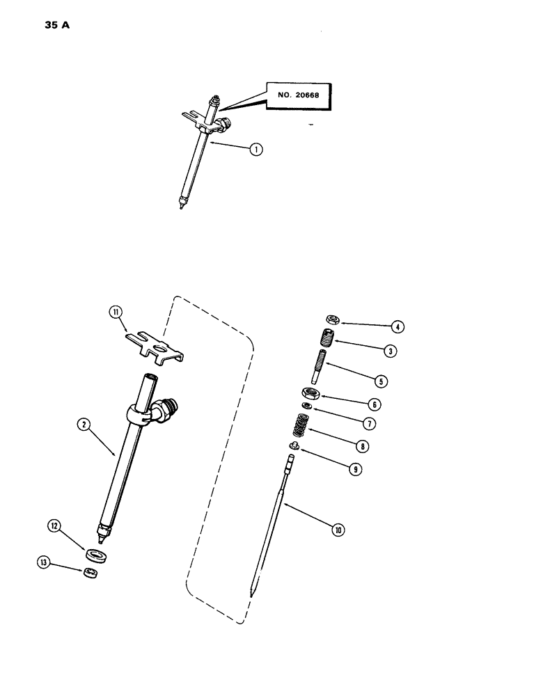 Схема запчастей Case IH 1070 - (035A) - FUEL INJECTION NOZZLE, (451B) DIESEL ENGINE (03) - FUEL SYSTEM