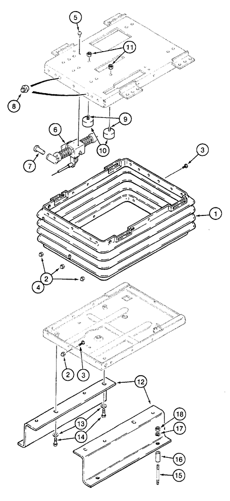 Схема запчастей Case IH 7250 - (9-084) - DELUXE AIR SUSPENSION SEAT, BOOT AND MOUNTS, PRIOR TO TRACTOR PIN JJA0061559 (09) - CHASSIS/ATTACHMENTS