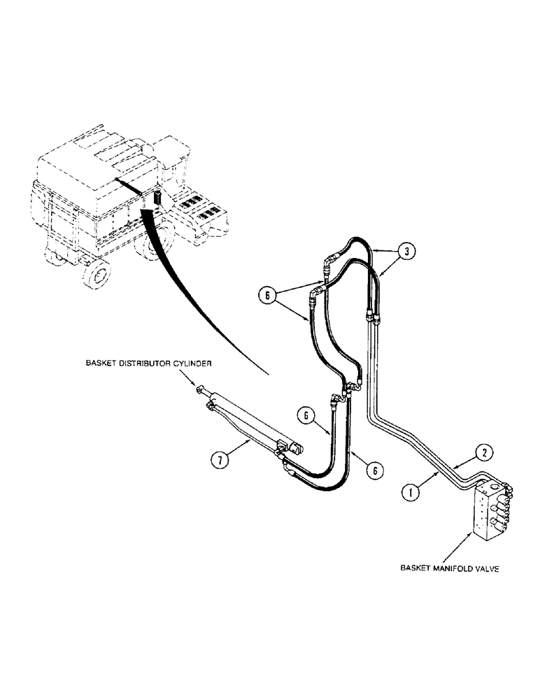 Схема запчастей Case IH 1800 - (1-22) - PICTORIAL INDEX, BASKET DISTRIBUTOR CYLINDER HYDRAULIC SYSTEM PRIOR TO P.I.N. JJC133070 (00) - PICTORIAL INDEX