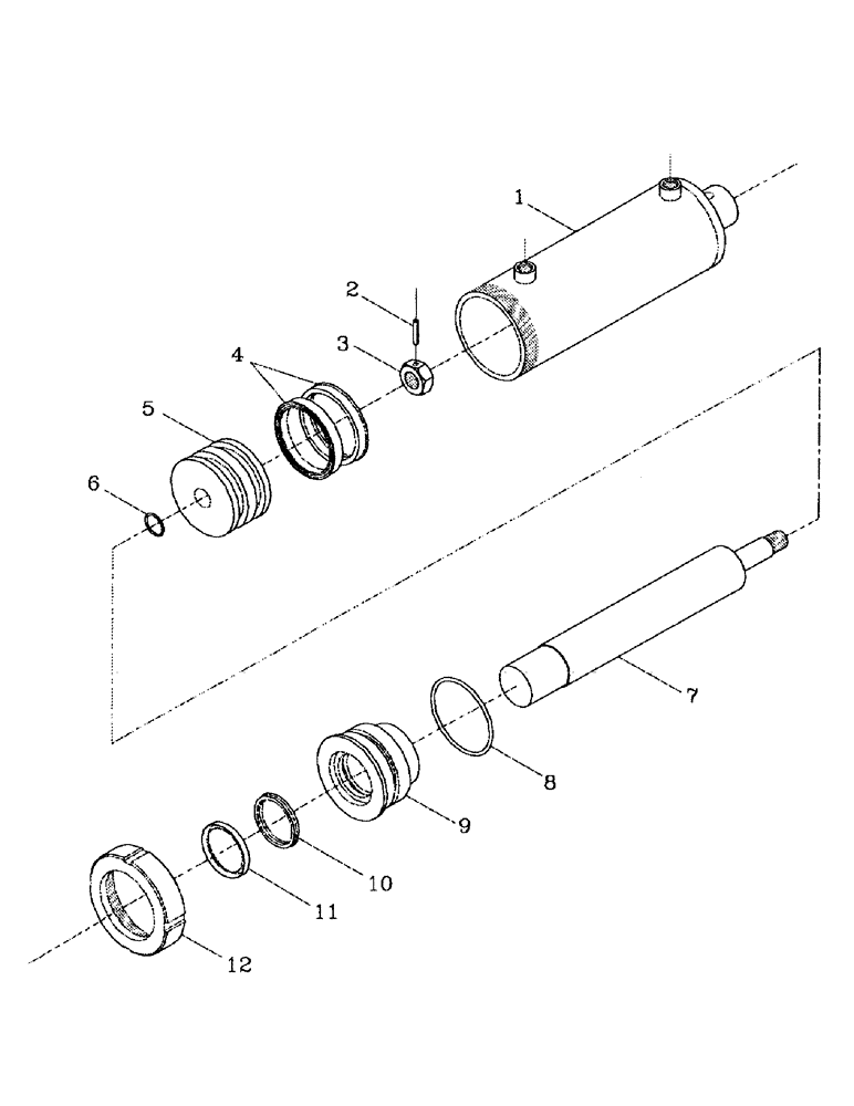 Схема запчастей Case IH 7000 - (B02-07) - HYDRAULIC CYLINDER, TRACK ADJUSTER Hydraulic Components & Circuits