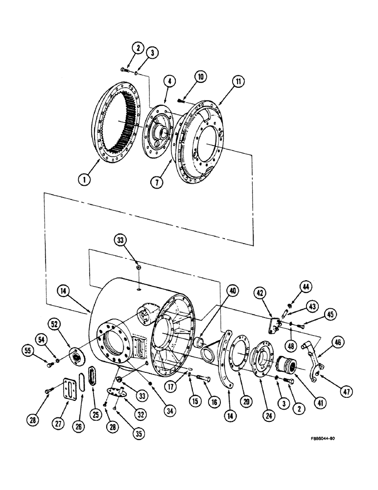 Схема запчастей Case IH 9150 - (6-088) - AXLE ASSEMBLY, DIFFERENTIAL HOUSING, K592 BAR AXLE (06) - POWER TRAIN
