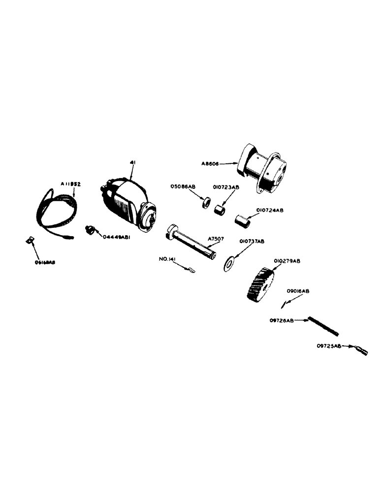 Схема запчастей Case IH 700 - (041) - POWRDYNE GAS ENGINE, MAGNETO IGNITION (02) - ENGINE