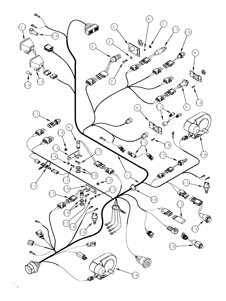 Схема запчастей Case IH CPX420 - (04-10) - HARNESS - CHASSIS (06) - ELECTRICAL SYSTEMS