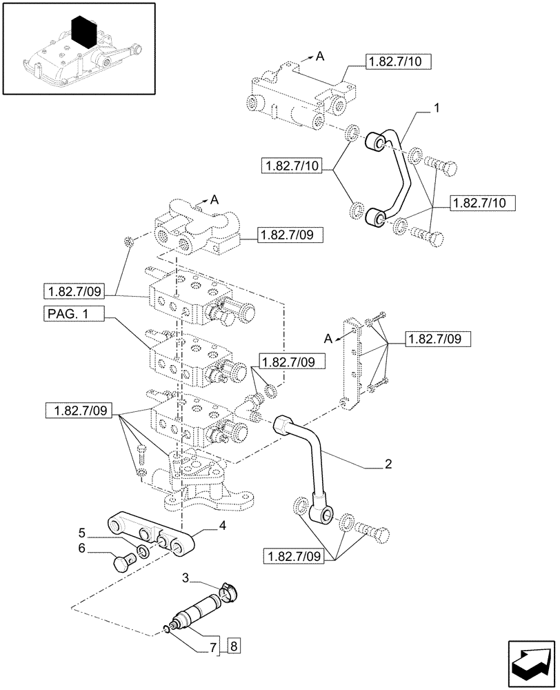 Схема запчастей Case IH JX1095C - (719195040[02]) - (DIA KIT) 3RD REMOTE S/D W/FLOAT + DELUXE COUPLERS. (18) - VARIATIONS