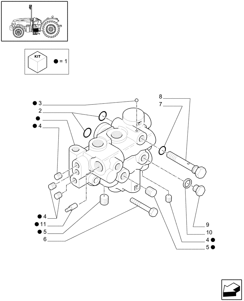 Схема запчастей Case IH JX1070N - (1.33.2[02]) - IDLER CONTROLS (04) - FRONT AXLE & STEERING