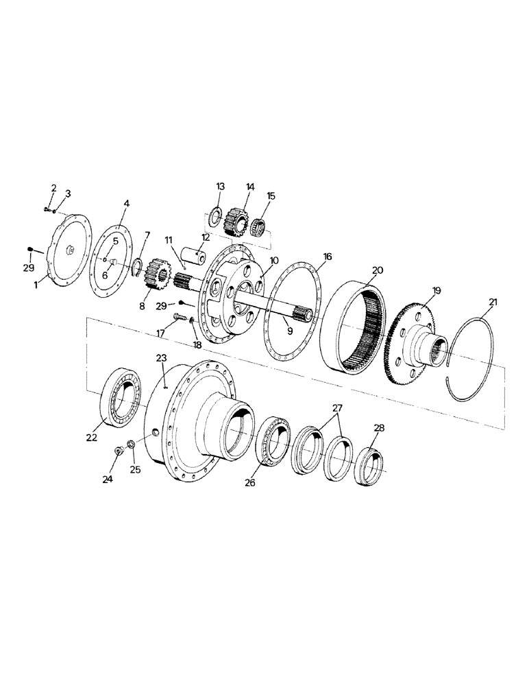 Схема запчастей Case IH ST450 - (04-26) - PLANETARY, K-594.05/15, BSN BREAKS ST 450 129-01502 AND ST 470 130-01517 (04) - Drive Train