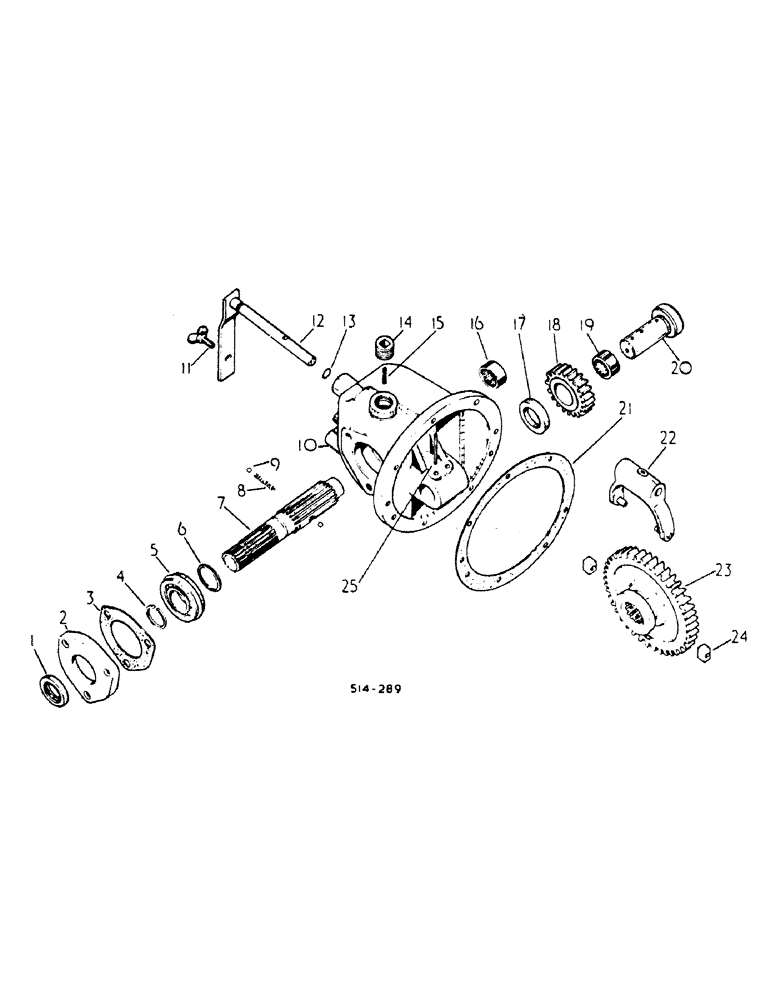Схема запчастей Case IH 385 - (07-20) - DRIVE TRAIN, SIDE DRIVE POWER TAKE-OFF, FOR TRACTORS WITH SINGLE SPEED IPTO (04) - Drive Train