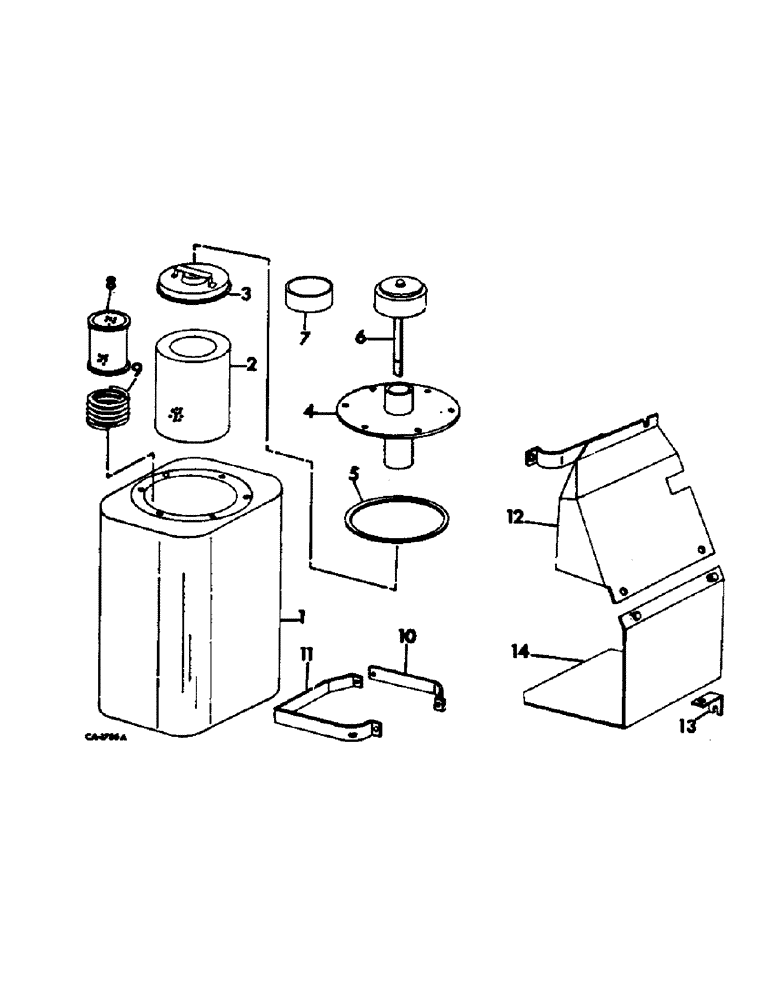 Схема запчастей Case IH 815 - (F-13) - HYDRAULICS SYSTEM, HYDRAULIC RESERVOIR, 171956C91, SERIAL NO. 3194 AND ABOVE (07) - HYDRAULIC SYSTEM
