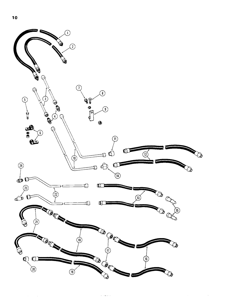 Схема запчастей Case IH 8300-SERIES - (10) - HYDRAULIC TUBES AND HOSES 