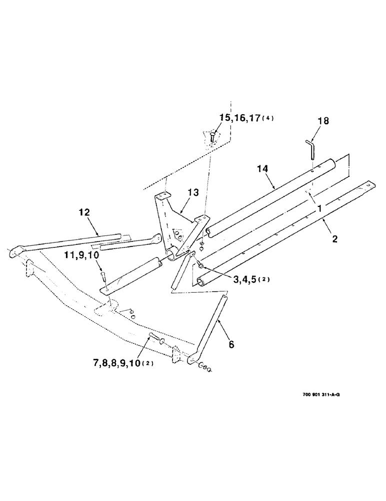 Схема запчастей Case IH 8545 - (9-26) - WAGON HITCH KIT, (HK50392 WAGON HITCH KIT COMPLETE) Decals & Attachments