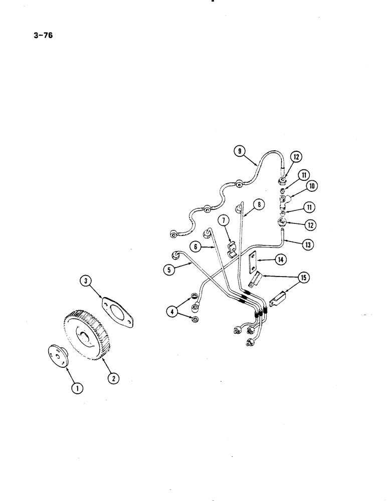 Схема запчастей Case IH 485 - (3-076) - FUEL INJECTION TUBES (03) - FUEL SYSTEM